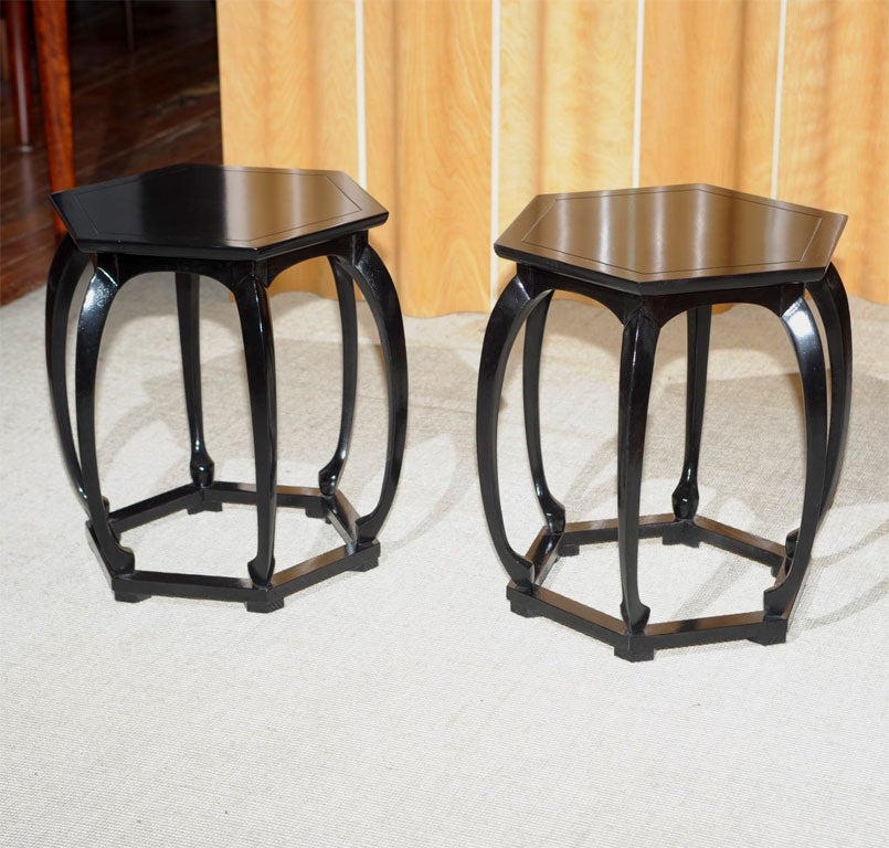 American Pair of Baker Drum tables
