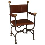 Spanish Iron, Brass 
Leather Chair