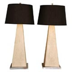 Monumental Modern Obelisk Table Lamps 2