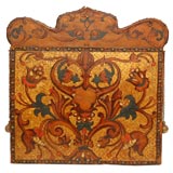 Spanish Leather Polychromed Folder C. 1900's