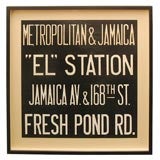 Vintage NY Subway Sign