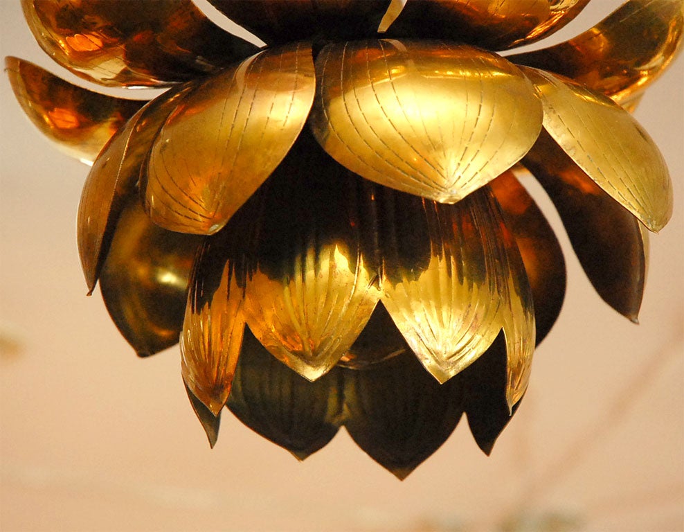 American Brass Lotus Chandelier