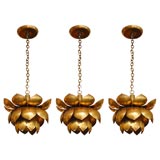 Brass Lotus Chandelier