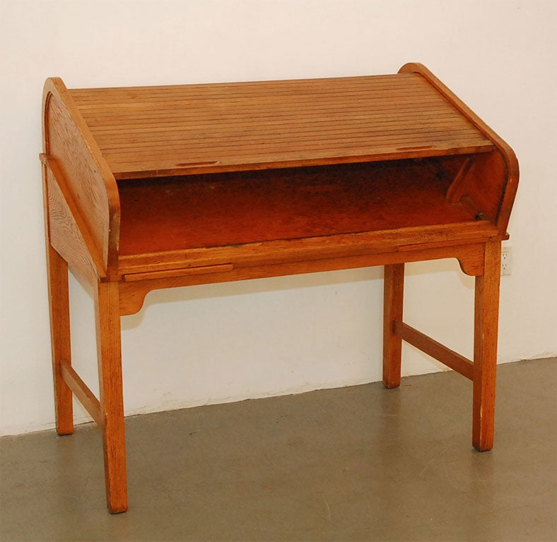 Great old Oak roll top desk with beautiful patina.