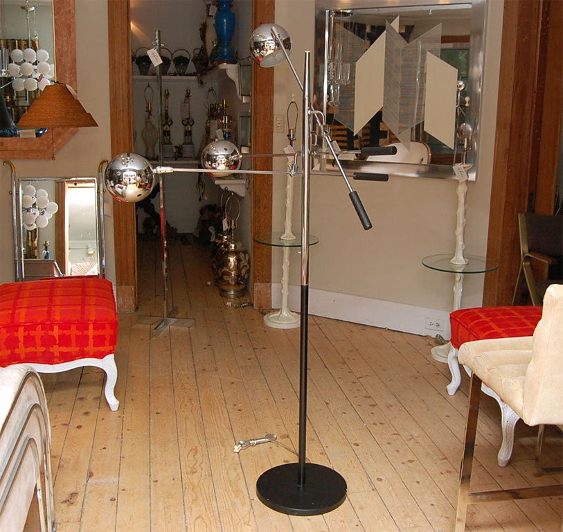 Classic 60's Multi-Head Chrome Floor Lamp.