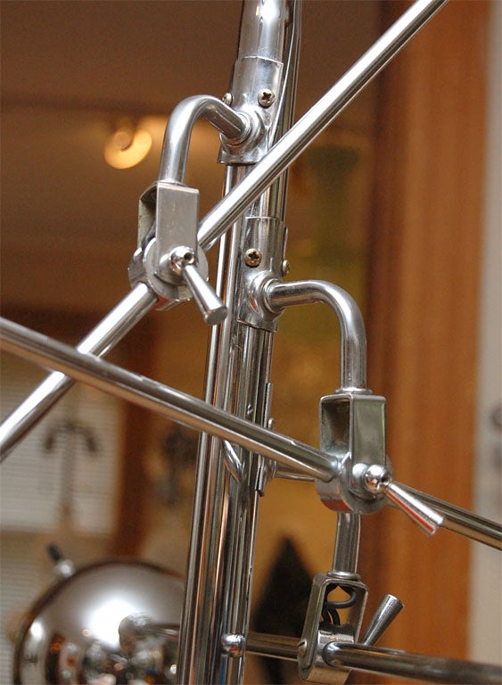 Classic 60's Multi-Head Chrome Floor Lamp 4