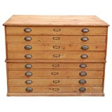 Vintage Double Flat File in Pine