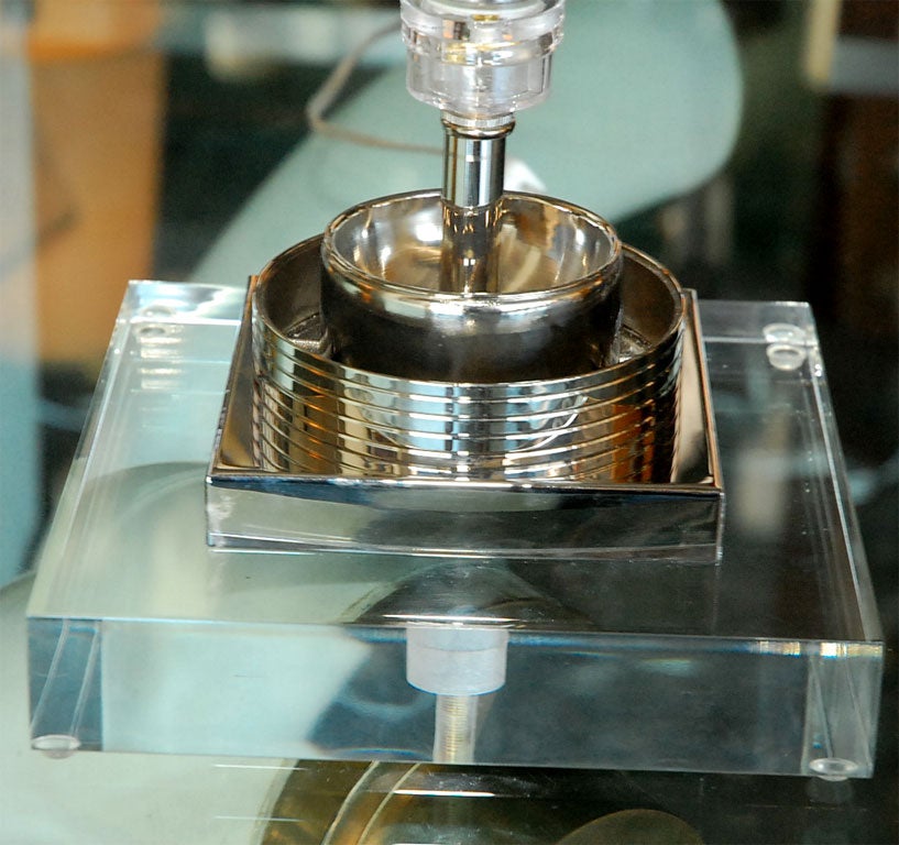 German Glass Sphere Table Lamp 2