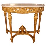 Louis XVI Giltwood Console