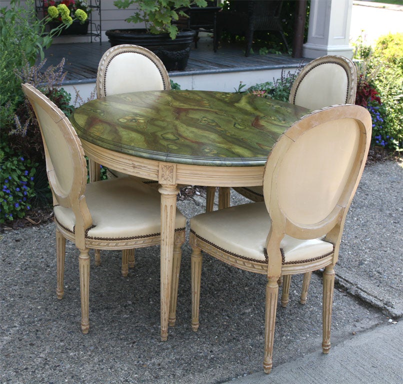 Louis XVI Style Painted Dining Table