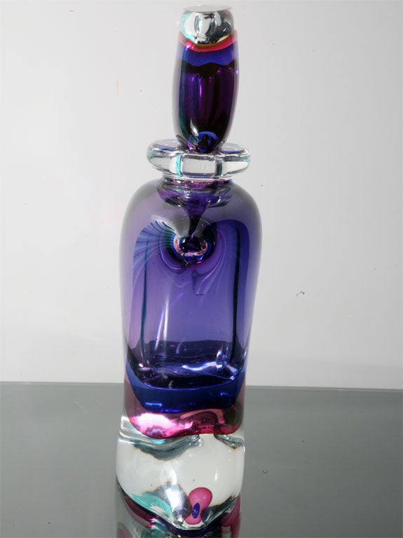 20th Century Dramatic Murano Glass Perfume Bottle by Formia