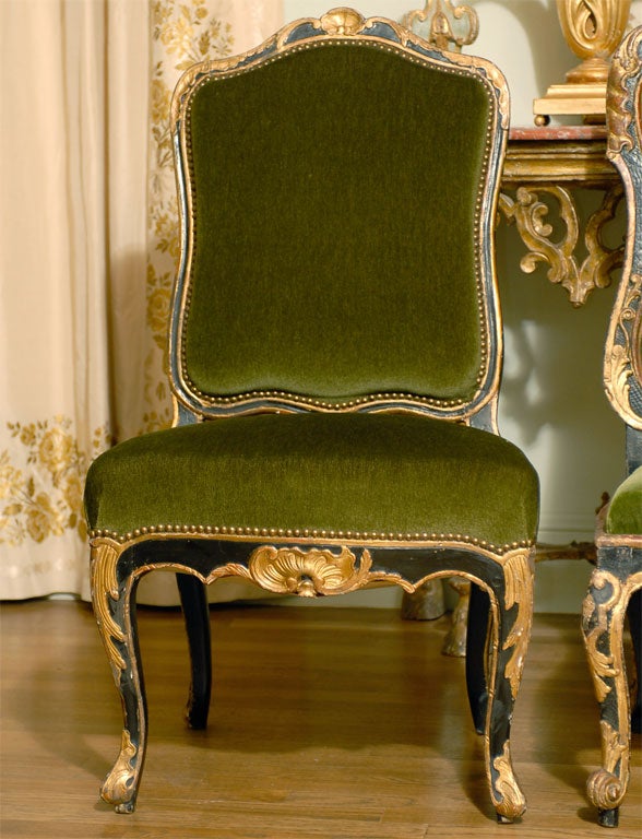 Six  19th Century Italian Rococo  Side Chairs 2