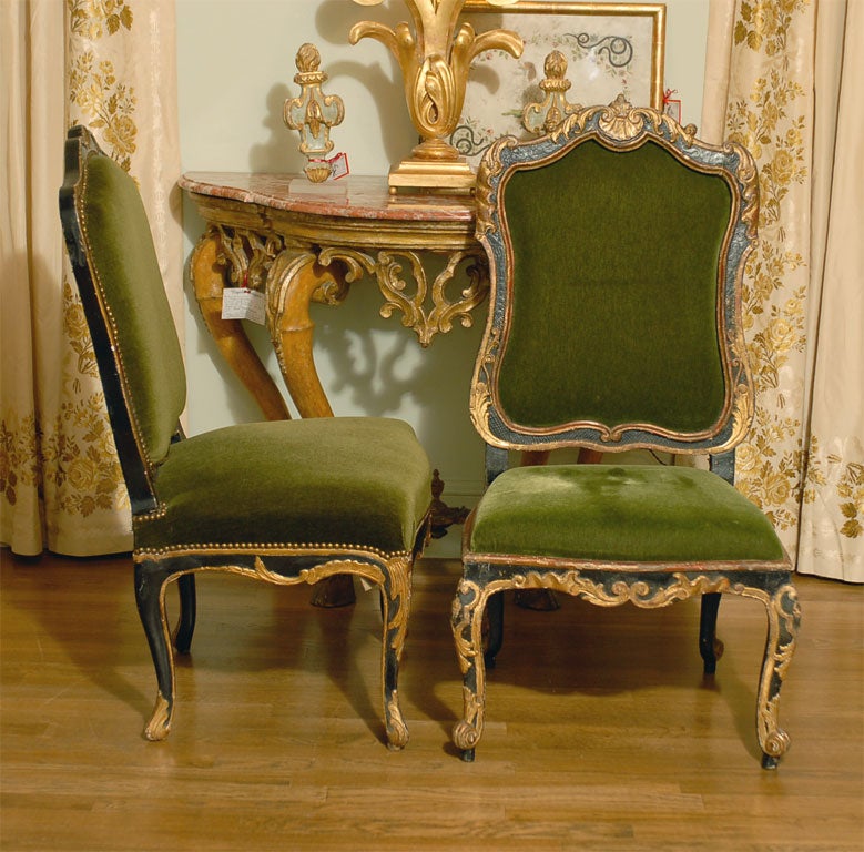 Six  19th Century Italian Rococo  Side Chairs 8