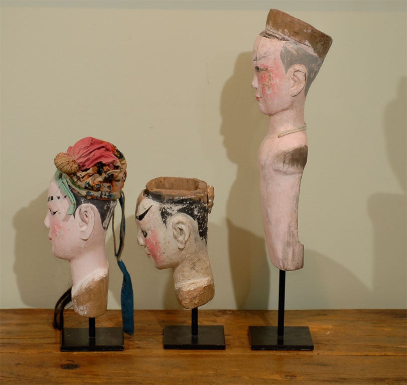 3 Chinese Puppet Heads For Sale 1