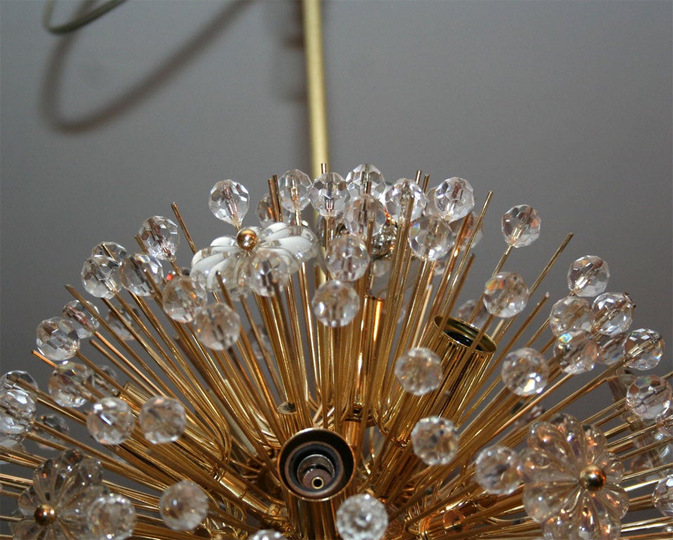 Custom Austrian snowflake crystal chandelier. Custom order are available for different sizes and finishes.