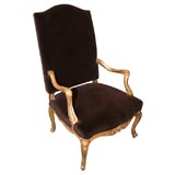 Fine Regence Carved Giltwood Fauteuil, ca 1750's