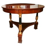 Unusual Austrian Mahogany Center Table, ca 1815
