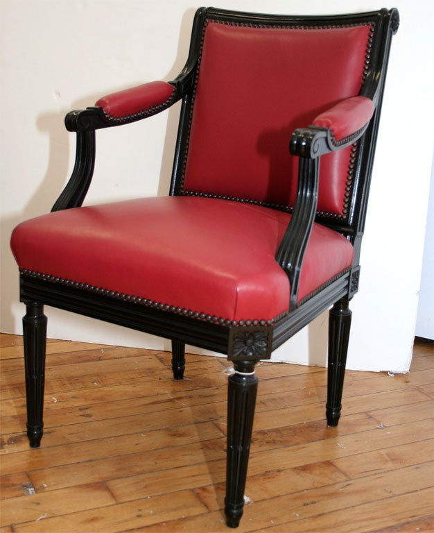 Set of Four Louis XVI style armchairs