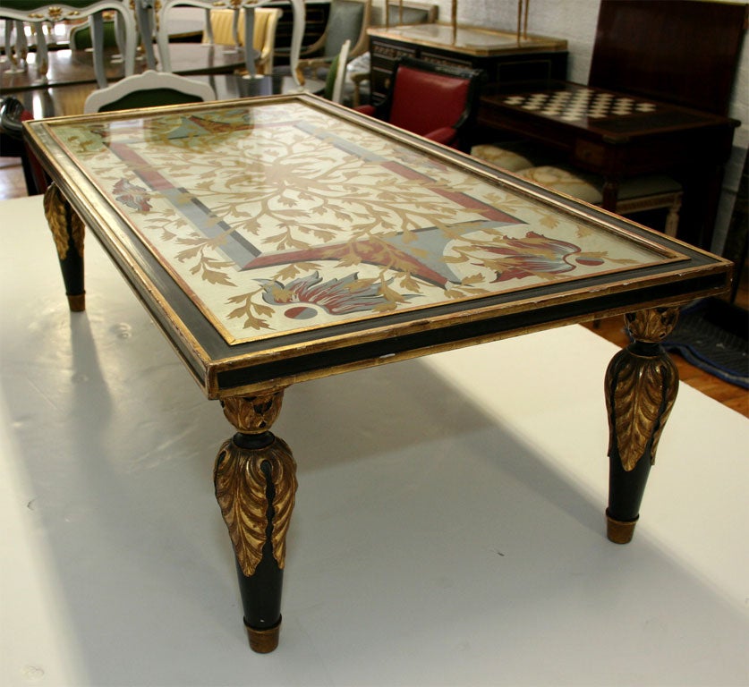 A venetian mirrored cocktail table by Jansen