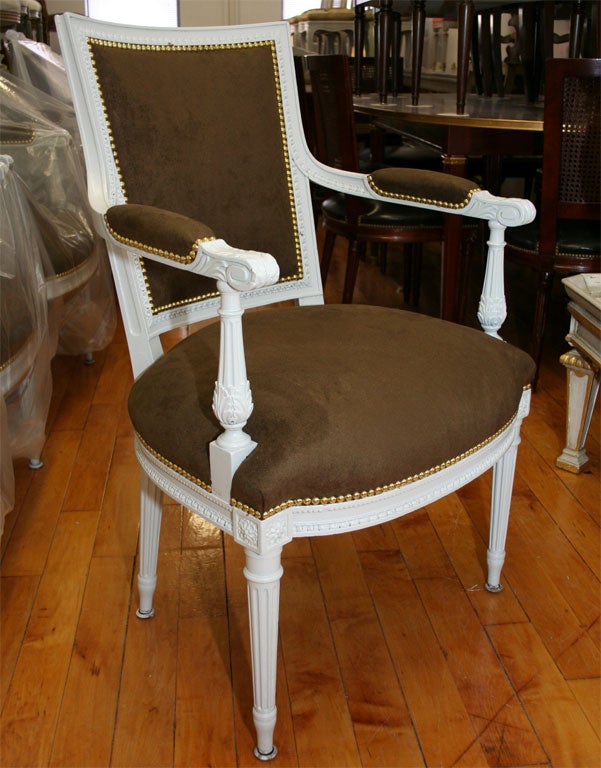 Really nice set of 12 Louis XVI armchairs by Jansen