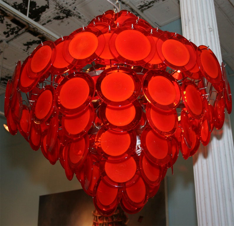 Large Scale Multi-Tiered Hanging Fixture by Vistosi