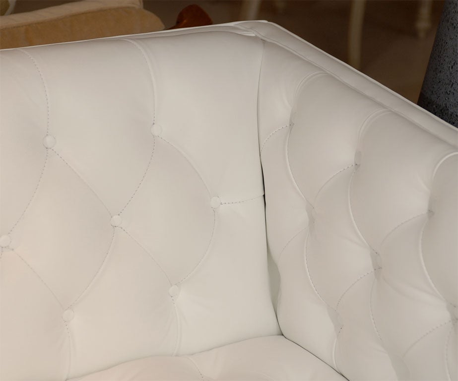 White Tufted Sofa 2