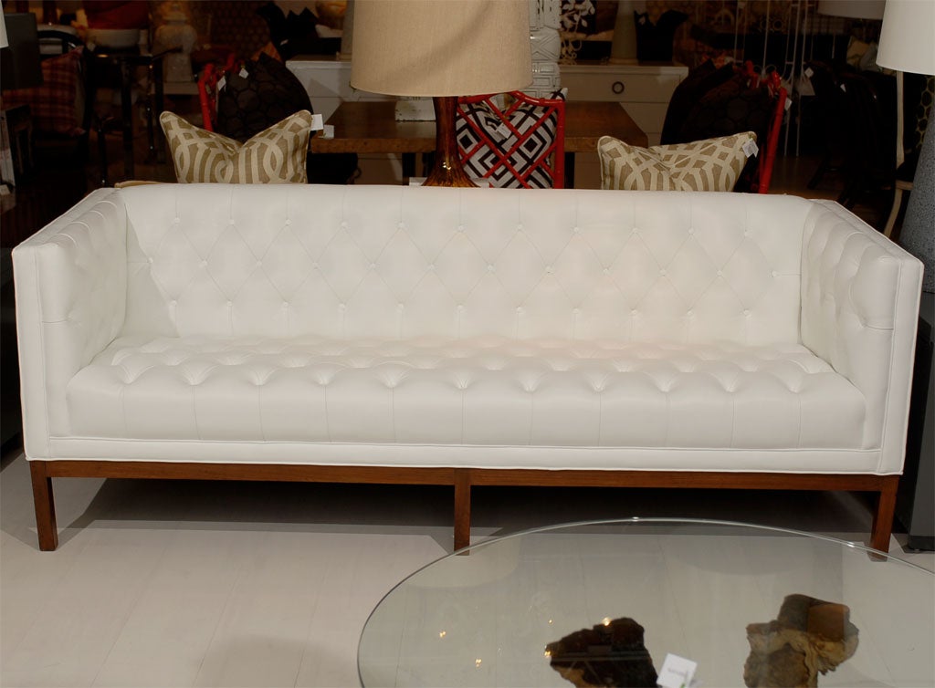 White Tufted Sofa 3