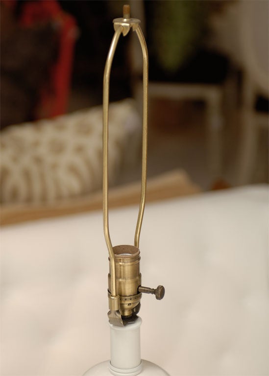 Pair of Yellow Lattice Lamps 3