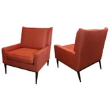 Pair of Paul McCobb high backed lounge chairs-Directional series