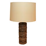 Ribbed and Incised Lamp