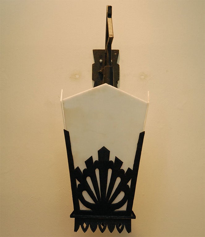 French Pair of Asian Lantern Wall lights For Sale