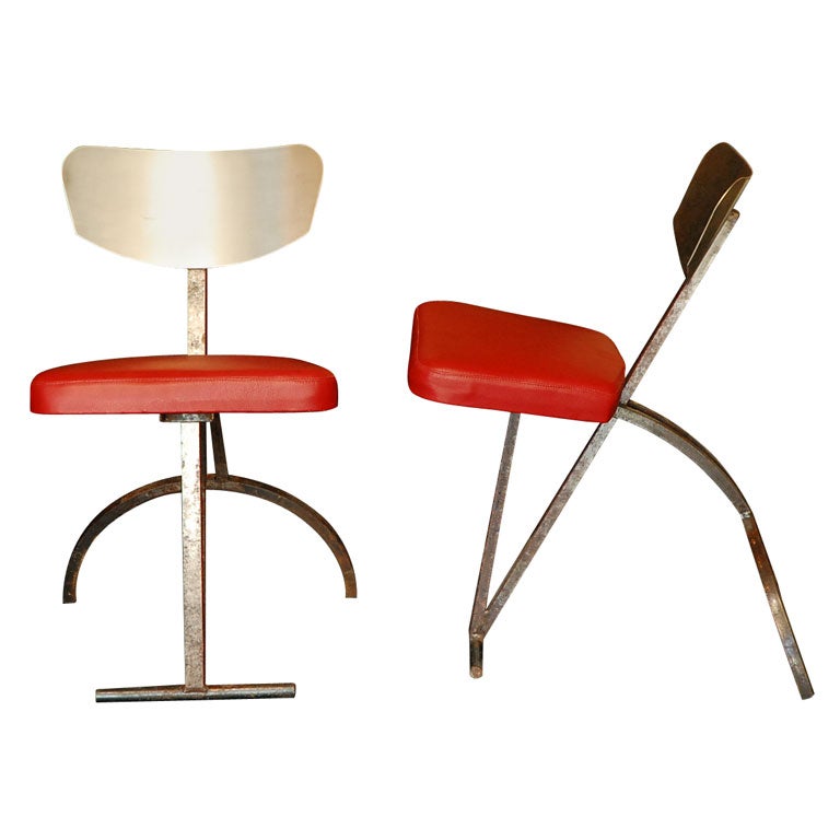 Paire de chaises sculpturales modernistes, Allemagne, vers les années 1930