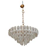 Matte Brass Ceiling Light With Frosted Glass Discs