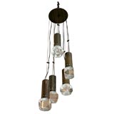 Stilnovo Gunmetal Chrome and Lucite Ceiling Light