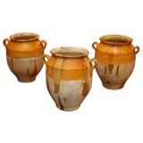 Set of Three French Confit Jugs, Late 19th / Early 20th c.