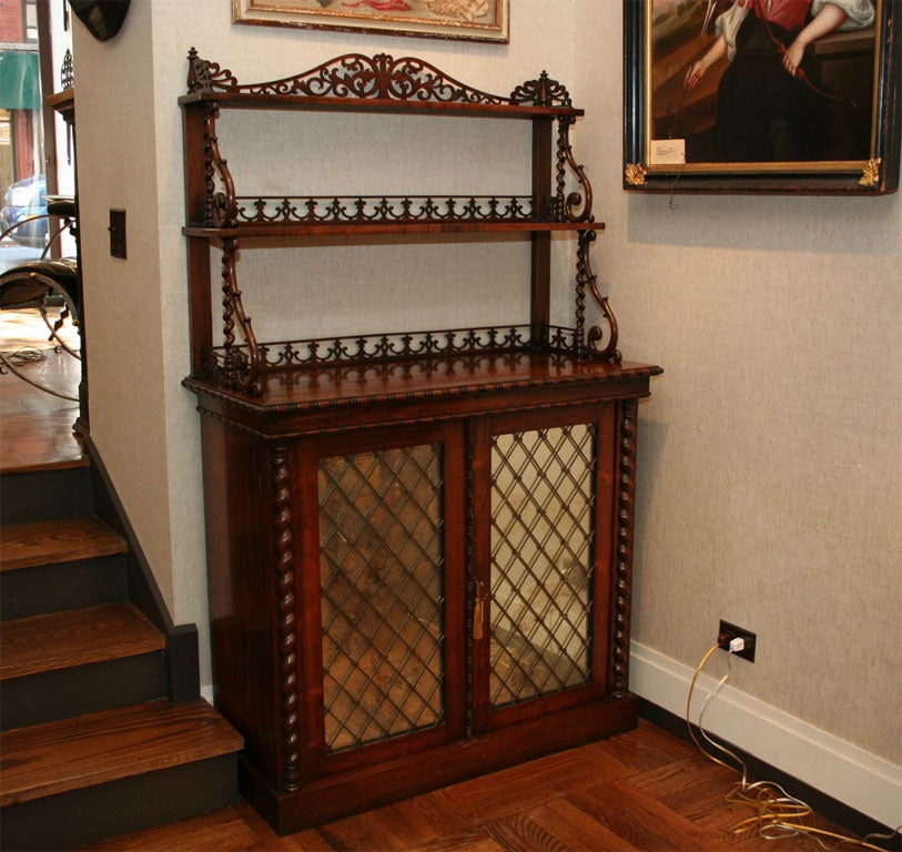 Late Regency Rosewood Cabinet, by Seddon, London, c. 1840