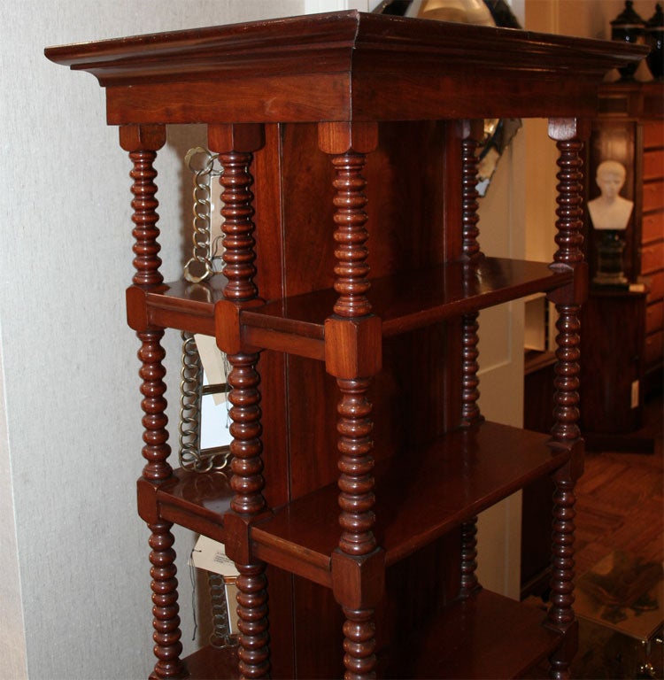 William IV Bobbin-Turned Double-Sided Bookcase, Mid 19th Century 2