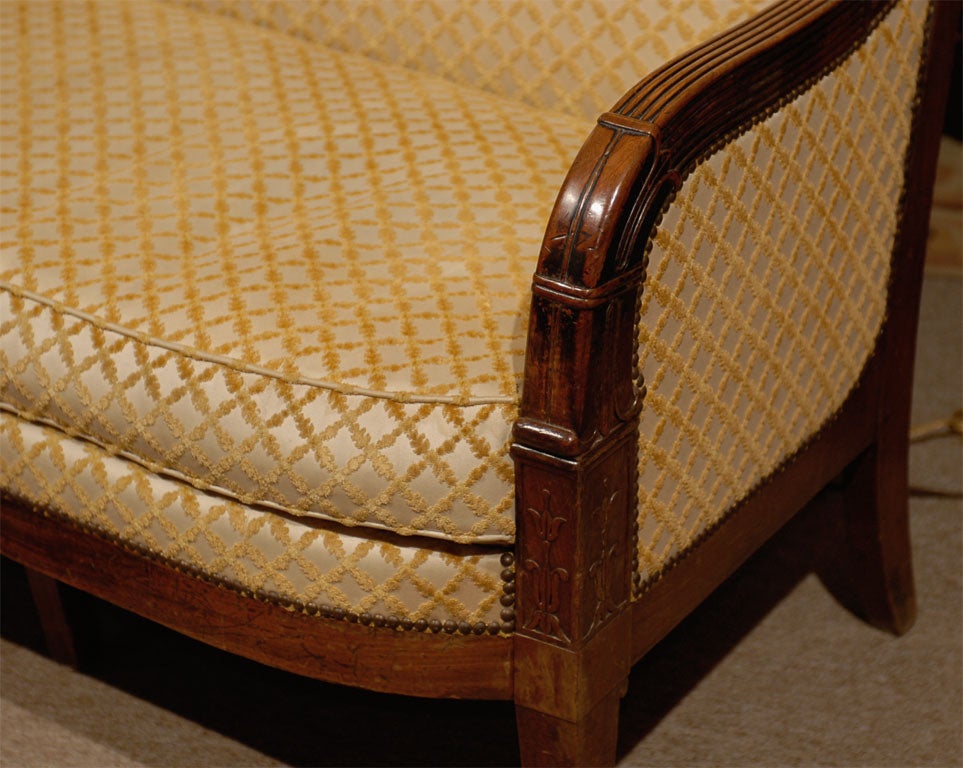 French 19th Century Empire Mahogany Settee ca. 1820