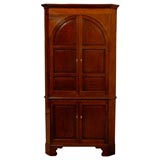 English Mahogany Corner Cupboard with Inlay ca. 1790