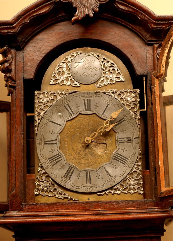 Tall case Dutch Clock in Oak, ca. 1760 1