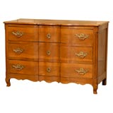 Large Serpentine Commode in Walnut, France ca. 1750