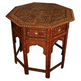 19th Century Indian Ivory and Inlaid Octagonal Table