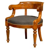 Antique 19th Century French Restauration Arm Chair (Elephant Hide)