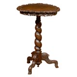 19th Century English carved tripod table