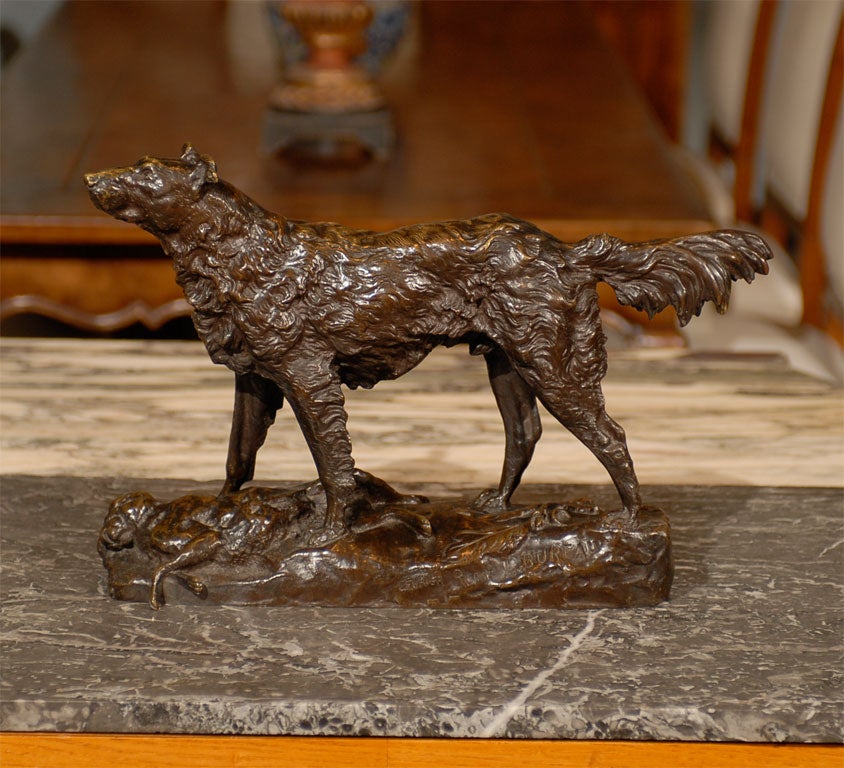 19th Century Bronze Dog In Good Condition For Sale In Atlanta, GA