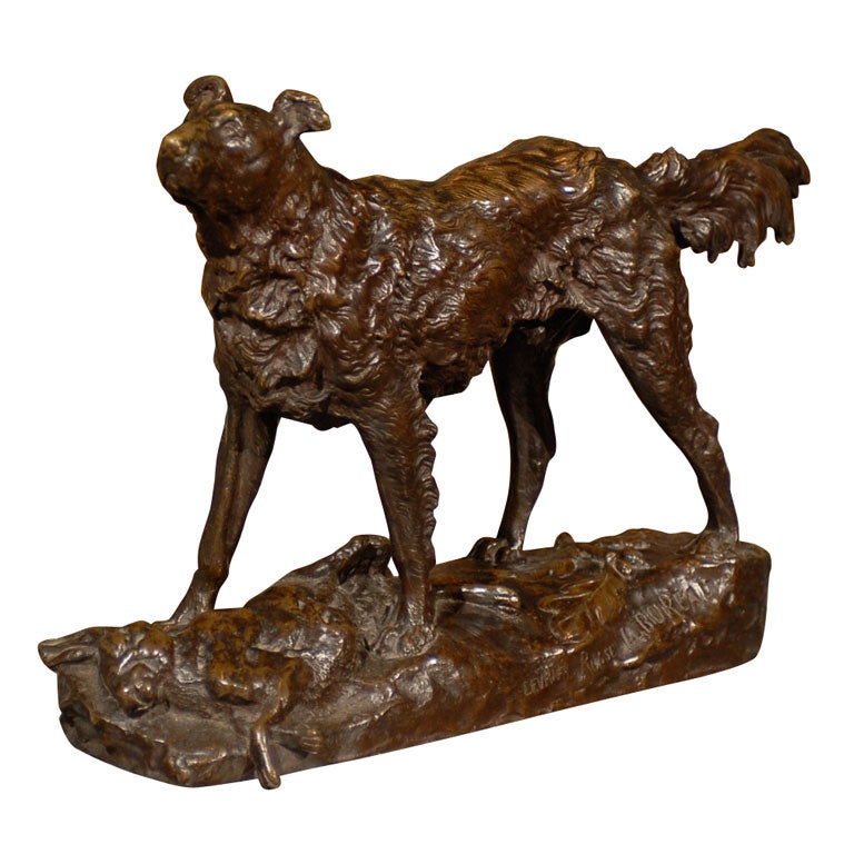 19th Century Bronze Dog For Sale