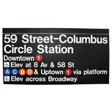 New York City Subway Sign Vintage New York City Subway Sign