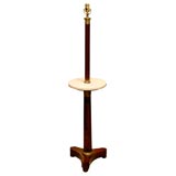 EMPIRE STYLE FLOOR LAMP WITH  WHITE MARBLE TABLE