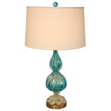 Barovier e Toso Turquoise Murano Lamp