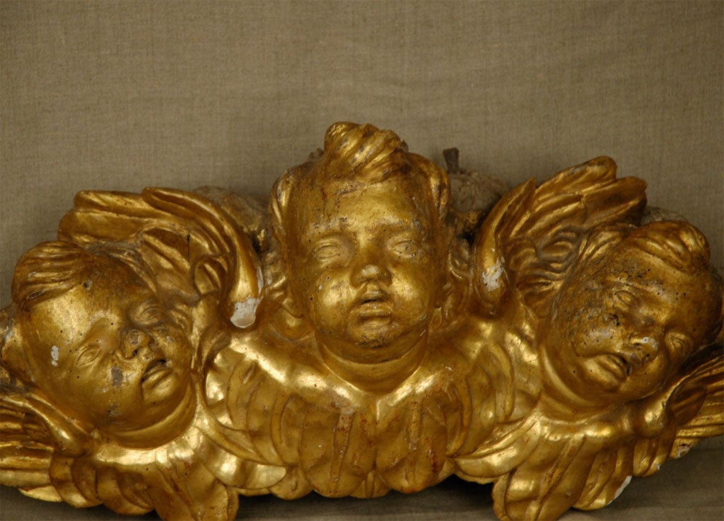 Hand-Carved Group of Cherubim In Good Condition In Newport Beach, CA